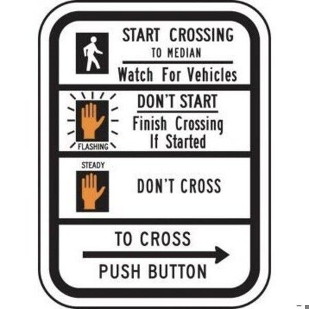 Accuform BICYCLE  PEDESTRIAN SIGN START FRR719HP FRR719HP